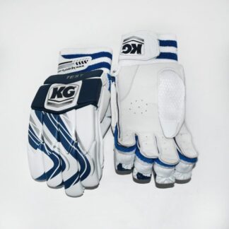 KG TEST Batting Gloves 2023 - White Blue - RH - ADULT - SM - YOUTH - JUNIOR